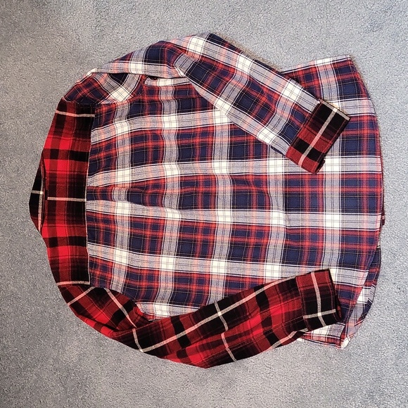 Multicolored plaid flannel shirt - Picture 3 of 4